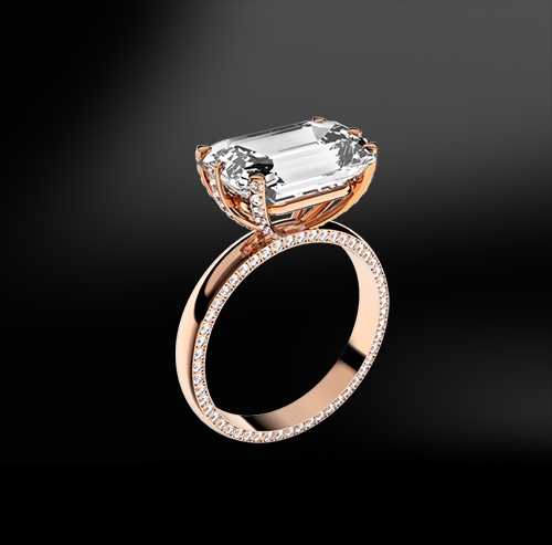 WHITE TOPAZ & DIAMOND Ring