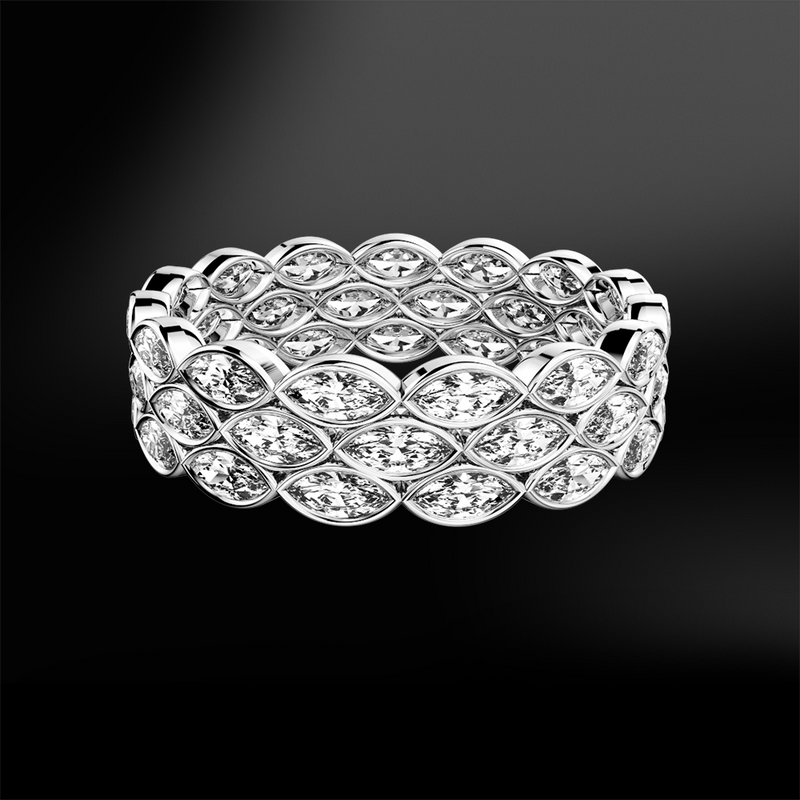 marquise diamond eternity white gold ring 