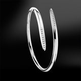diamond silver white gold spiral bracelet spiral collection