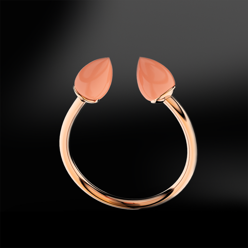 Claw Coral Gold Ring 