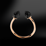 Claw BLACK AGATE - DIAMOND Ring