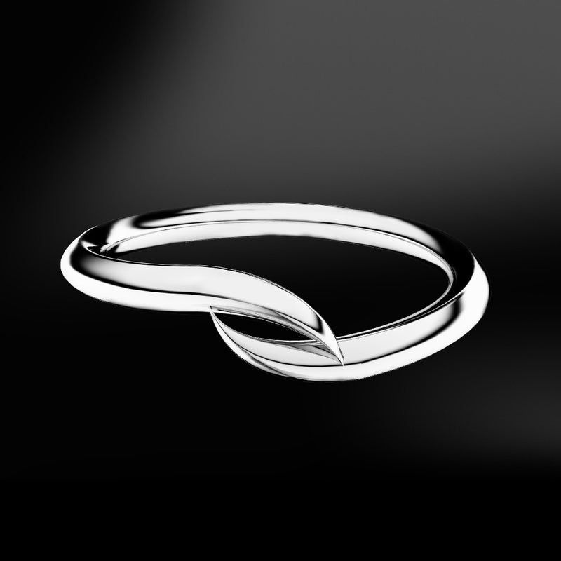 spiral claw white gold ring with diamond