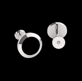 round black agate onyx diamonds men engraved silver gold design cufflinks april birthstone