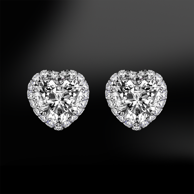 DIAMOND Heart Earrings