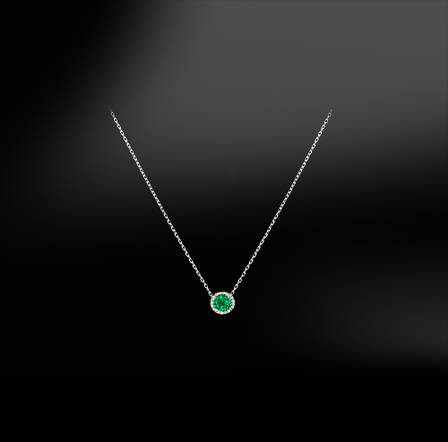 EMERALD - DIAMOND Necklace