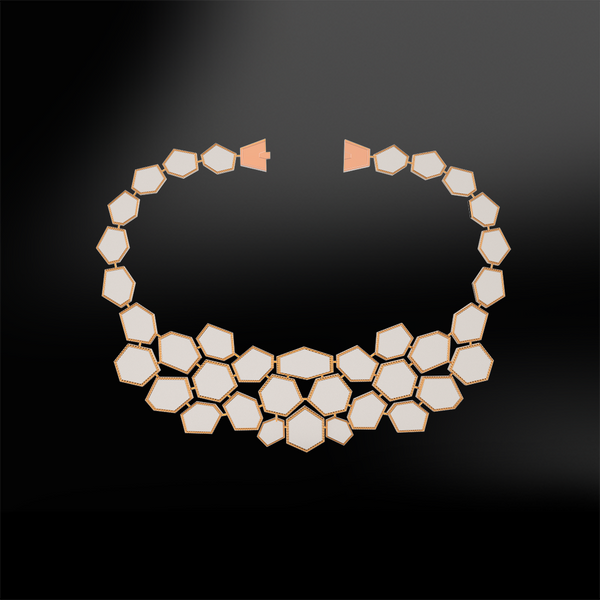 MOTHER OF PEARL & DIAMOND Necklace