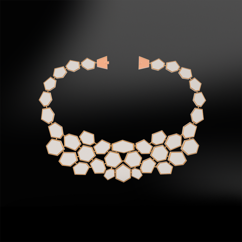 MOTHER OF PEARL & DIAMOND Necklace