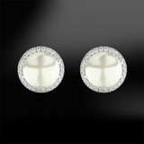 white pearl diamonds engagement art deco wedding gold earrings june birthstone 