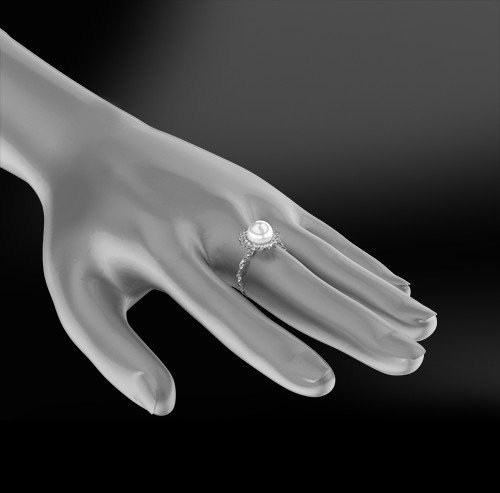 PEARL - DIAMOND Ring