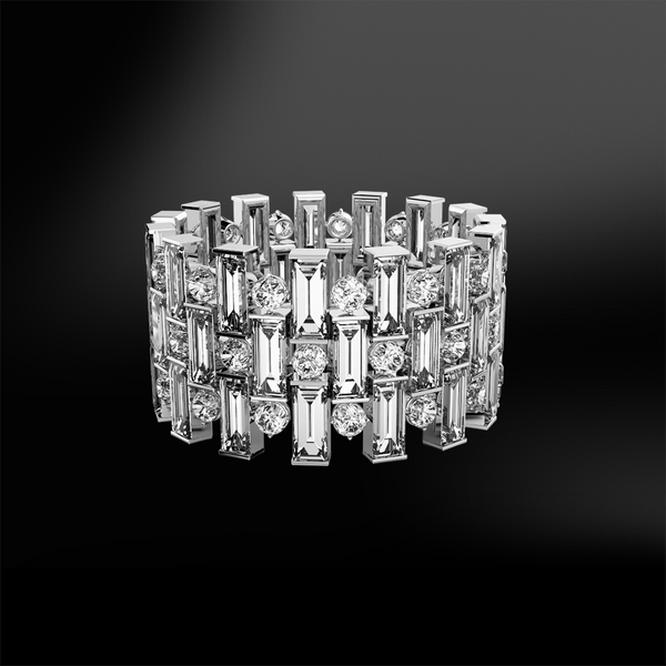DIAMOND Round and Baguette Eternity Ring