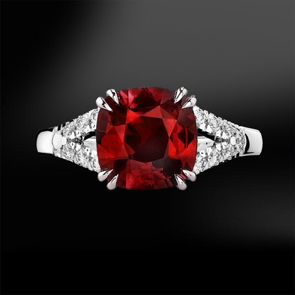 red ruby diamonds ring