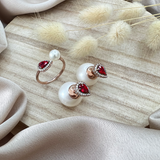 RUBY - PEARL Earrings