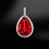 ruby and diamond gold pendant 
