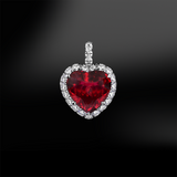 RUBY - DIAMOND Heart Necklace