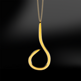 YELLOW GOLD Hook Necklace