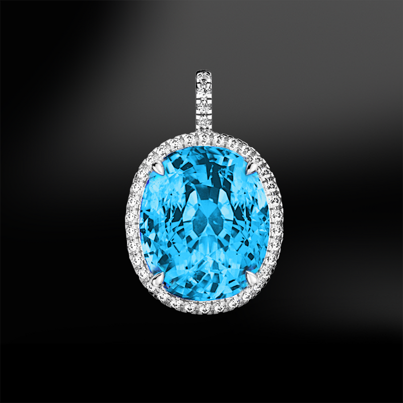 oval cut swiss blue topaz pear shape diamonds platinum gold engagement wedding pendant november birthstone