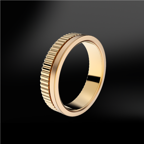 TEXTURED Grain gold  Ring