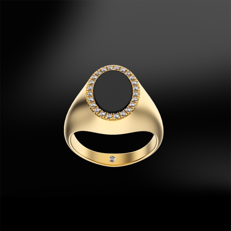 TOURMALINE - DIAMOND Gold Ring